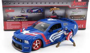  JADA - FORD USA - MUSTANG GT COUPE 2006 WITH CAPTAIN AMERICA FIGURE