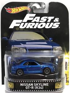  Fast and the Furious Blue Nissan Skyline GT-R R34
